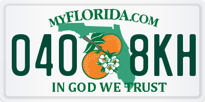 FL license plate 0408KH