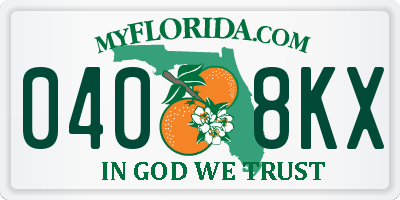 FL license plate 0408KX