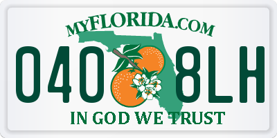 FL license plate 0408LH