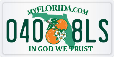 FL license plate 0408LS
