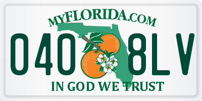 FL license plate 0408LV
