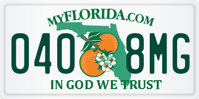 FL license plate 0408MG