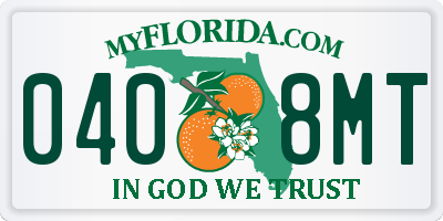 FL license plate 0408MT