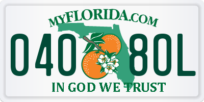 FL license plate 0408OL