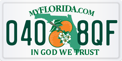 FL license plate 0408QF