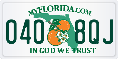 FL license plate 0408QJ