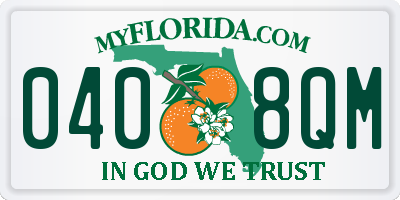 FL license plate 0408QM