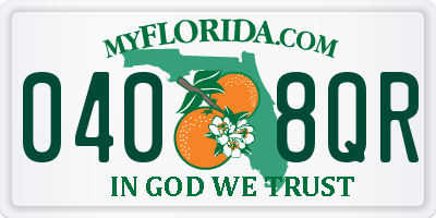 FL license plate 0408QR