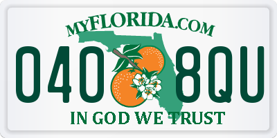 FL license plate 0408QU