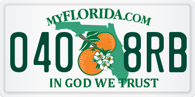 FL license plate 0408RB