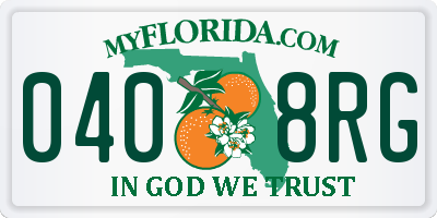 FL license plate 0408RG