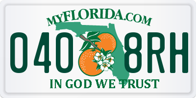 FL license plate 0408RH