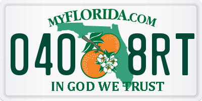 FL license plate 0408RT
