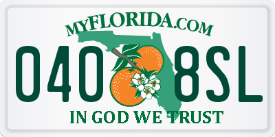 FL license plate 0408SL