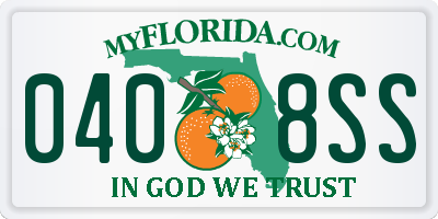 FL license plate 0408SS