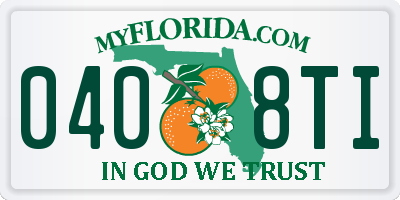 FL license plate 0408TI