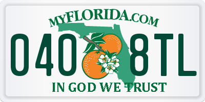 FL license plate 0408TL