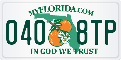 FL license plate 0408TP