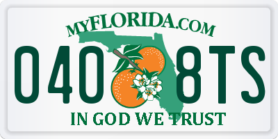 FL license plate 0408TS