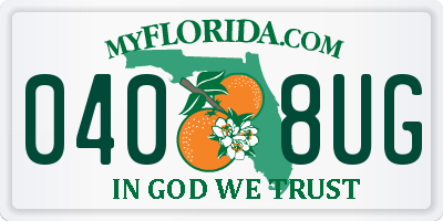 FL license plate 0408UG