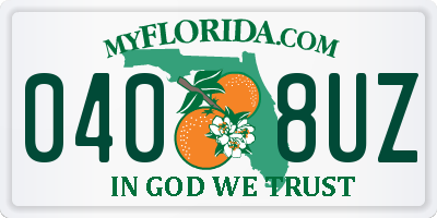 FL license plate 0408UZ