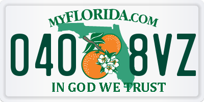 FL license plate 0408VZ