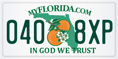 FL license plate 0408XP