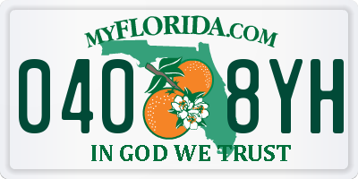 FL license plate 0408YH