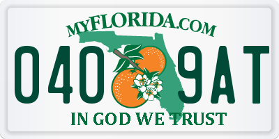FL license plate 0409AT