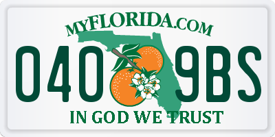 FL license plate 0409BS