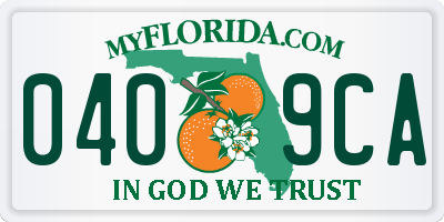 FL license plate 0409CA