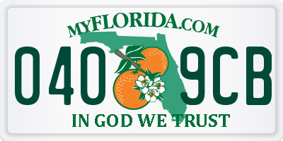 FL license plate 0409CB