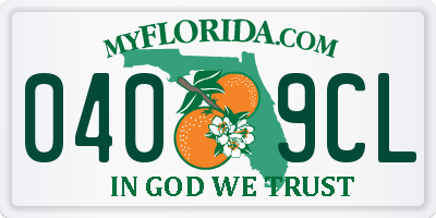 FL license plate 0409CL