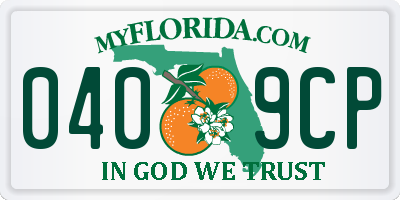 FL license plate 0409CP