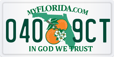 FL license plate 0409CT
