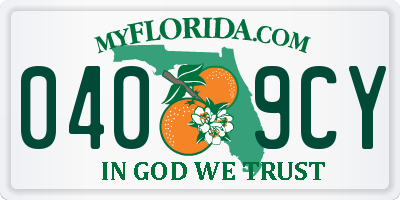 FL license plate 0409CY