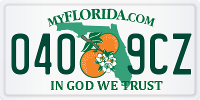 FL license plate 0409CZ