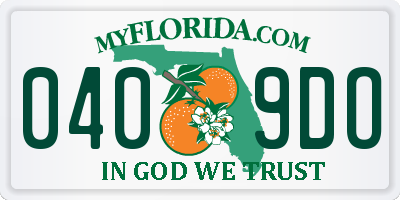FL license plate 0409DO