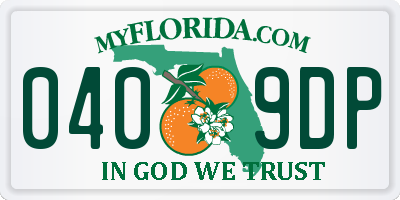 FL license plate 0409DP