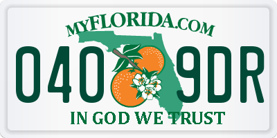 FL license plate 0409DR