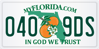 FL license plate 0409DS