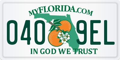 FL license plate 0409EL