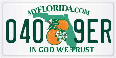 FL license plate 0409ER