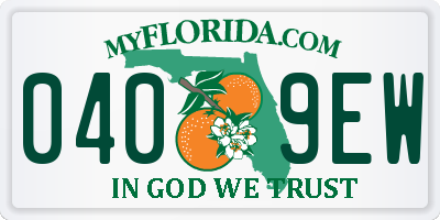 FL license plate 0409EW
