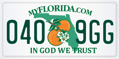 FL license plate 0409GG