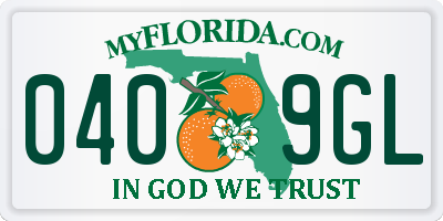 FL license plate 0409GL