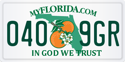 FL license plate 0409GR