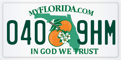 FL license plate 0409HM
