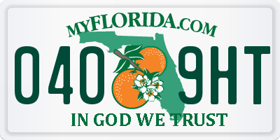 FL license plate 0409HT