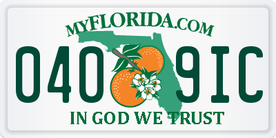 FL license plate 0409IC